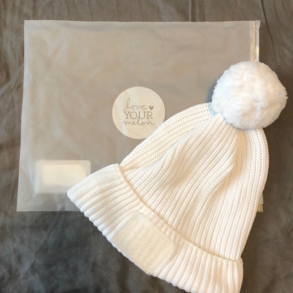 White beanie love your melon